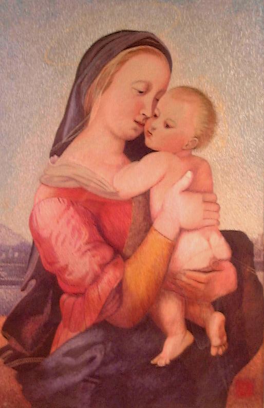繡拉斐爾聖母與子
