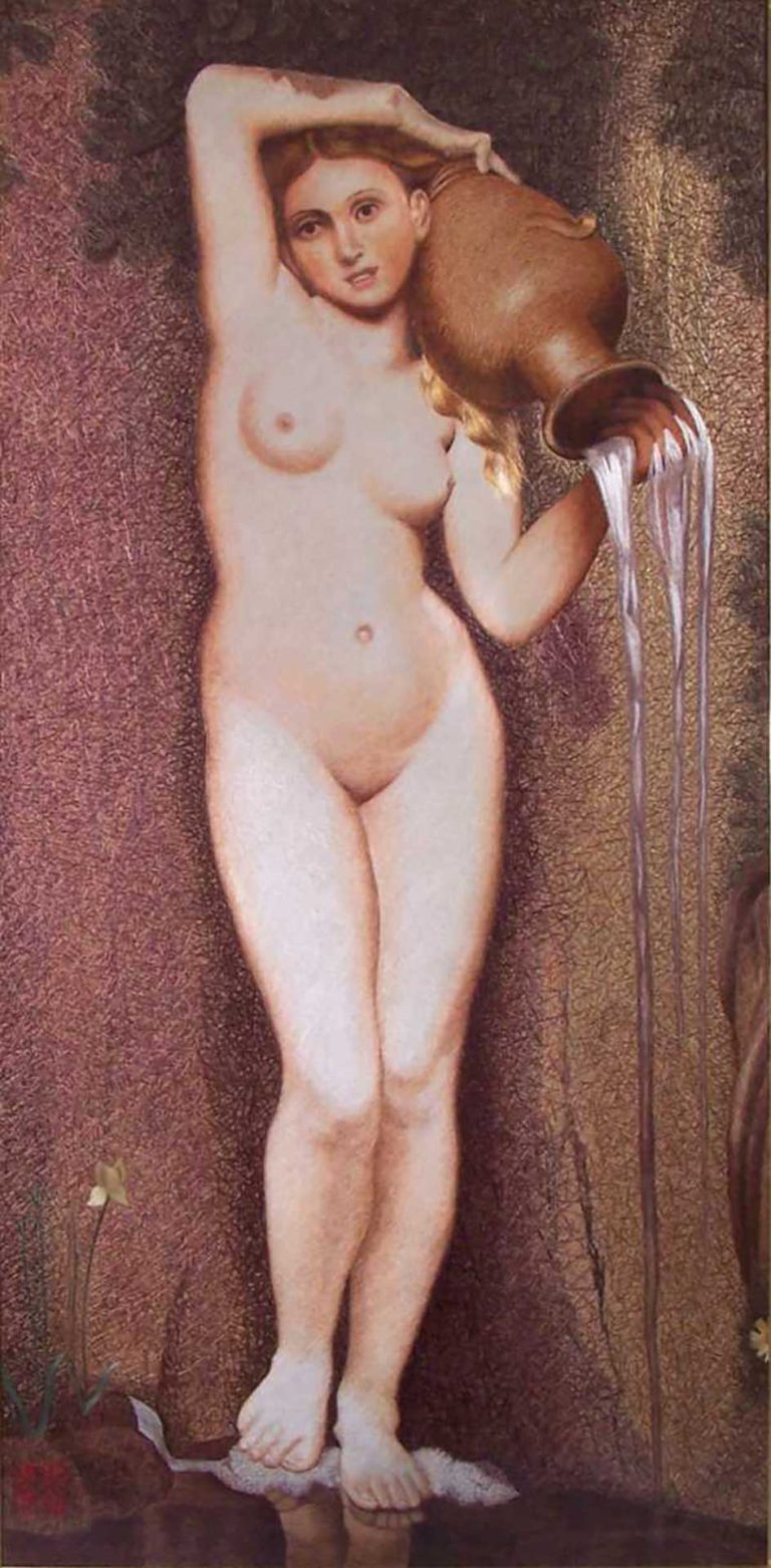 Embroidery of The Source by Ingres