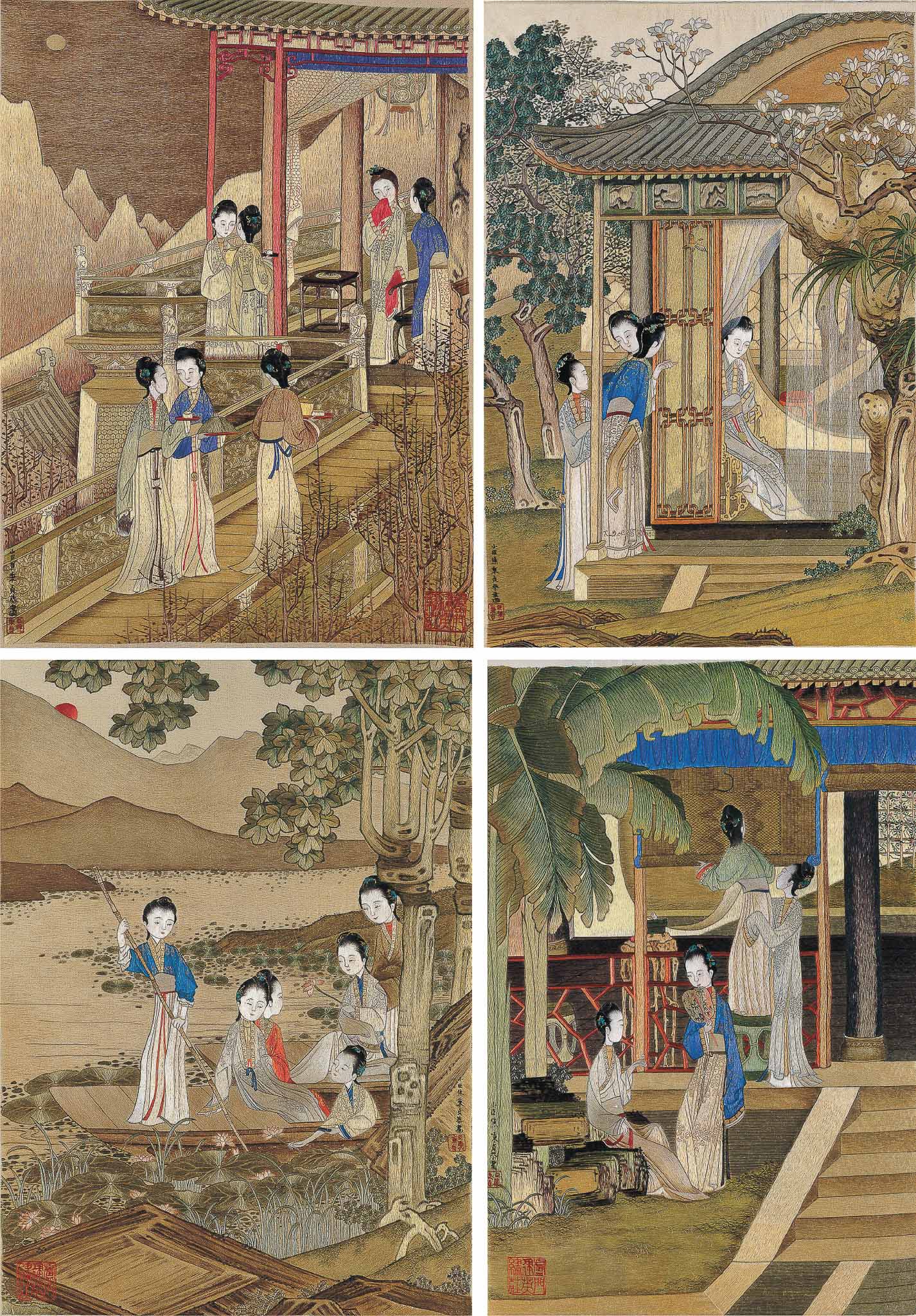 23.繡焦秉貞〈仕女圖冊〉
