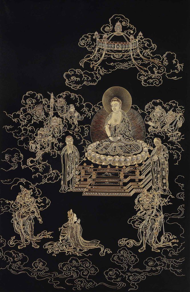 33.繡丁觀鵬〈無量壽佛〉