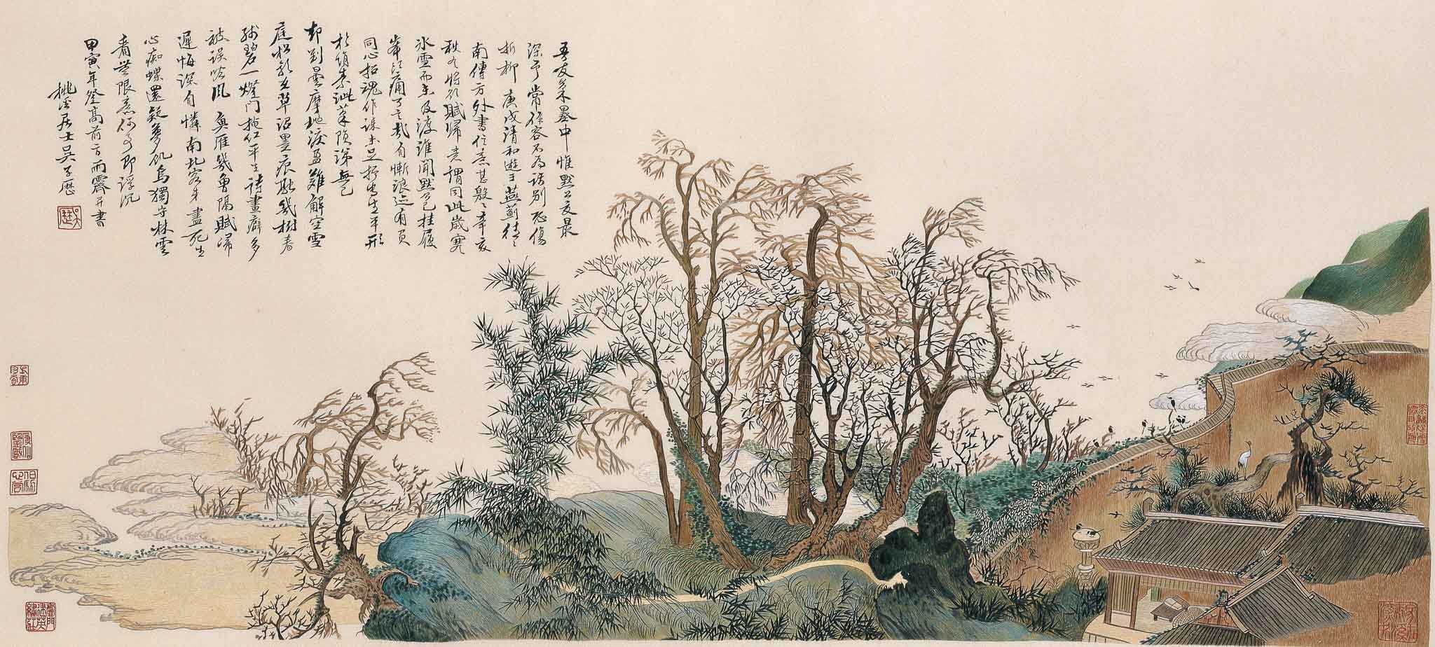 35.繡吳歷〈興福庵感舊圖〉