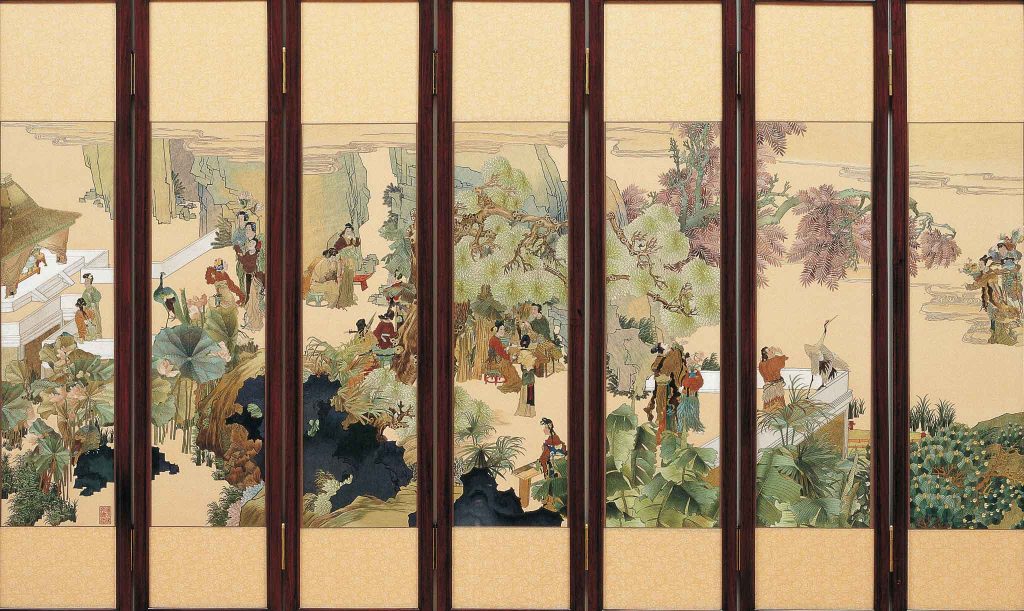 37.繡任伯年〈群仙祝壽圖〉