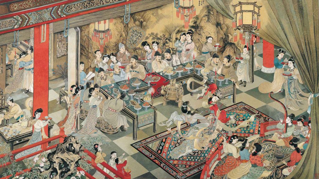 5.繡曾后希〈夜宴圖〉