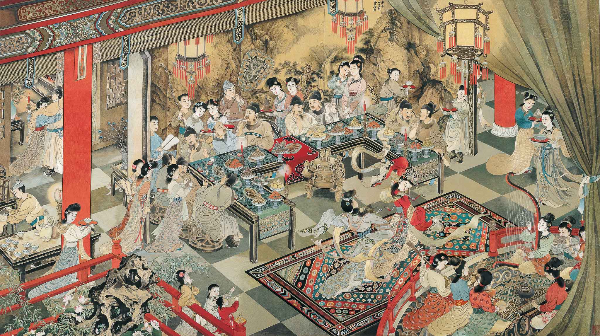 5.繡曾后希〈夜宴圖〉